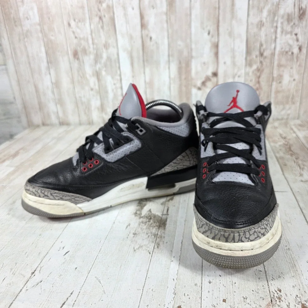 Jordan 3 Retro Black Cement 2024 Kids Youth Size 6Y DM0967-010 Black Red Grey